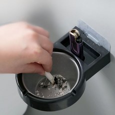 스텐가정용재떨이 화장실재털이 욕실재떨이, 블랙-1P, 1개, 블랙-1P