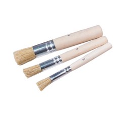 ︱拓染筆 拓印筆 蝶古巴特 拼貼 美勞 手作材料 彩繪 DIY 幼兒園 安親班︱麥手作, 1個, 木桿型染筆-3入