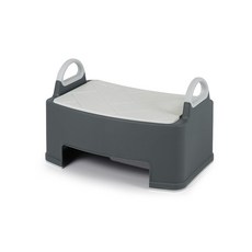 아이팜 더 와이드 디딤대 유아발판 미끄럼방지, 1단 다크그레이