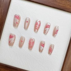 [당일배송] 천안각 귀여운 코핀 디자인 셀프 붙이는 인조팁, 1개, 01 - T593 S