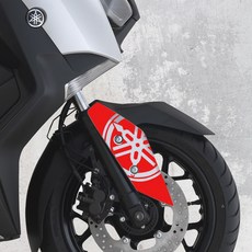 17년-22년 라인컷 야마하 엑스맥스 XMAX300 앞휀다 데칼 로고 스티커 XM-05, 빨강반사, 1개
