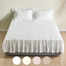 뉴노멀 항균 숏프릴 홑겹 침대패드, 화이트