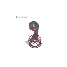 FOURIERS 陶瓷加大擺臂 導輪 碳纖維 鋁合金 適用 Shimano Di2 SRAM AXS, 1個, 鋁 shimano 70xx,紅