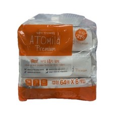 아토마일드 프리미엄 유아물티슈 캡형 70평량, 64매, 6개
