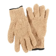 실용적인 극세사 산호 양털 청소 장갑 자동차 그루밍 솔리드 5 손가락 먼지 제거 가사 흡수제 1 쌍, 06 camel