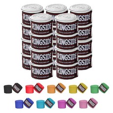 Ringside 멕시코 스타일 복싱 핸드 랩 (쌍) 골드 457.2cm(180인치), White