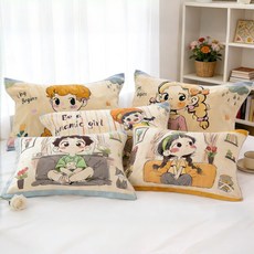 IMIS 부드러운 캐릭터 순면 베개 커버 베개커버-8종 가능 52*78cm*1