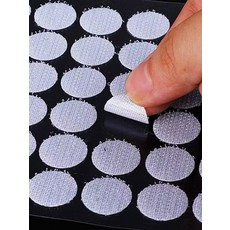 접착 테이프 투명 까슬이 원형 찍찍이 버클, 2.5cm 투명 후크 화이트 1000쌍, 1개