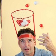 학교 게임 스포츠 미니게농구 골넣기 실내 골대모자 슛 오락 머리띠 바구니