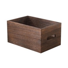 2p 월넛 나무상자 공간박스 원목 박스 사각 장난감 바구니 다용도 정리함, 중, 2개