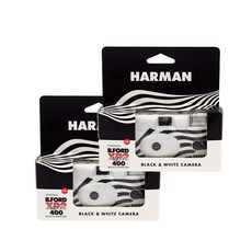 하만 XP2 SUPER 흑백 필름 카메라 / 400-27컷 블랙 (플래쉬 내장) / TJ, 2개, 흑백 일회용카메라