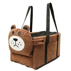 강아지안장카시트 애견 산책 드라이브 강아지동반자동차여행 편안한 펫시트 애완동물 차시트, C. Snow Ni Velv 귀여운 곰 3 개의 Cat