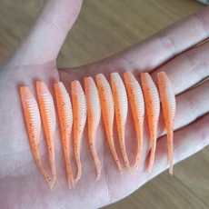 DUODUOYU 낚시 소프트 루어 플라스틱 미끼 0.65g/50mm 실물 포크 패들 테일 수영 담수 태클용 10 개, 01 0.65g--50mm, 04 XZ004 10PCS   ju