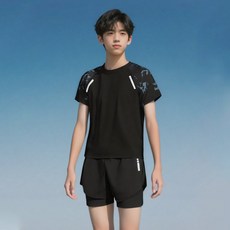 男童青少年泳裝套組 大尺碼中考專業訓練遊泳褲適合胖童