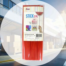 풍선스틱 레드 100개입 풍선장식 생일파티 풍선거치대 풍선꽂이 막대풍선 파티용품