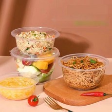 죽 포장용기 원형 일회용기 탕 국물 배달용기 뚜껑 세트