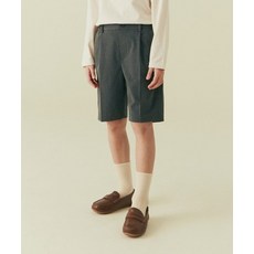 MUSINSA STANDARD KIDS 밴딩 하프 슬랙스 [미디엄 그레이] 418568