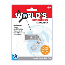 Westminster Inc World's Smallest 하모니카 키체인 골드 실버, Westminster Inc World's Smalle