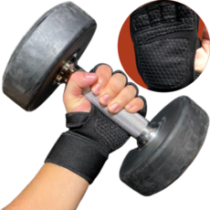 빅시아 손목보호 미끄럼방지 헬스장갑, Black, 2개