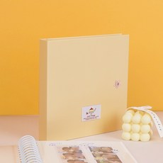 국내제작 하이데이 접착식 네컷 앨범 사진 포토북 세트, 옐로우