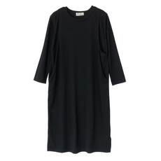 BabyShare 素面長袖哺乳裙，附口袋設計，舒適孕婦裝