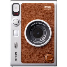 FUJIFILM instax mini Evo 混合式拍立得相機 棕色 復古設計 100種創意表現, 1個