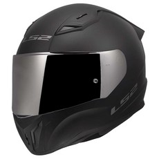 LS2 Helmets Centric 풀 페이스 오토바이 헬멧(블랙아웃 매트 블랙 - 3XL) 그외 각종 400722, 3XL, 매트 블랙, 투명 및 실버 이리듐 쉴드