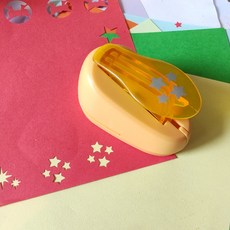 YOLQ兒童DIY壓花器工具，印花機邊紋鏤空壓花器，直角圓角壓花機, 99S多顆星, 1個