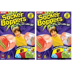 Socker Boppers 공기 주입식 복싱 베개 - 투명 보퍼 2쌍 박스 및 밥 내구성 있는 비닐 민첩성 균형 협응력을 돕는 액티브 콘센트 실내 또는 실외에서 안전한, Clear - 2 pair