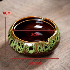 세라믹 재떨이 플라이 애쉬 커버 연기 트레이 거실 장식 친구 선물, 1개, 1. B green