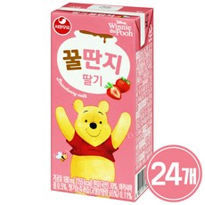 서울우유 딸기 꿀딴지, 180ml, 24개