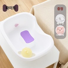 임산부 노인용 평면 샴푸기 침대형 헤어워시 가정용, 화이트 빗물 캡, 1개, 1cc