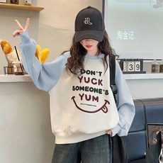 女童衛衣 兒童韓版加絨套頭上衣