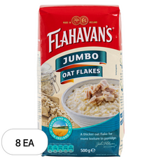 플라하반 점보 오트밀, 500g, 8개