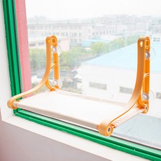 【開發票/統編】貓咪吸盤吊床 - 45斤(25kg)大承重 可拆洗窗戶平台式躺椅 胖貓/緬因貓通用曬太陽神器, 1個, 米色, 米色