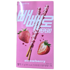 롯데웰푸드 빼빼로 딸기 맛, 37g, 11개