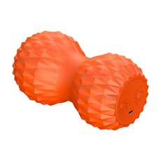 電動瑜伽花生球滾筒按摩器 瑜伽柱按摩儀 家用按摩滾動軸, 一台, 瑜伽柱3檔熱敷5檔按摩橙色