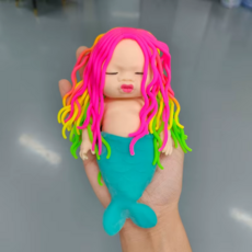 랜덤컬러 쫀득말랑이 인어공주 쭉쭉이, 1개, 100g, 인어공주백인