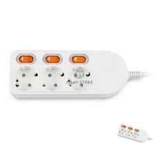 [마누상점] 가정용멀티탭 멀티탭3구 절전형멀티탭 멀티탭 3구5M 개별S W