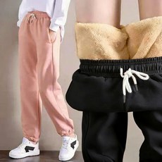 【shiny藍格子】純色加絨加厚羊羔絨休閒長褲 舒適保暖 時尚百搭