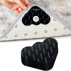 VZNN 20 PCS 러그 그 양면 카펫 테이프 영역 논슬립 패드 재사용 및 세척 가능한 가정용 주방 원목 바닥 타일용 스티커, [ 1204568 ] VZZNN 러그 그리퍼 양면 카펫