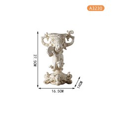 法式浪漫桌面蠟燭臺節日氛圍感裝飾蠟燭底座個性創意天使擺件做舊, A3230:如圖所示