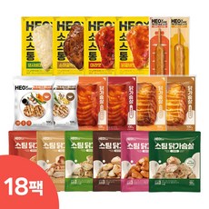 허닭 베스트 닭가슴살 맛보기 패키지, 100g, 18개