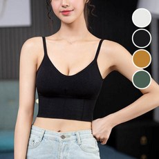 어깨끈 조절 가능한 여자 데일리 볼륨 캡 끈 나시