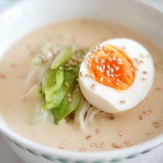 국산콩 100% 백태 크림 콩물 진한 고소함 프리미엄 5팩+생면5인분, 5개, 450g