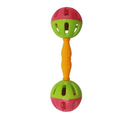 嬰幼兒安撫玩具搖鈴寶寶手持搖鈴0-6月齡嬰幼兒哄娃玩具, 1個, 黃柄小球:1個