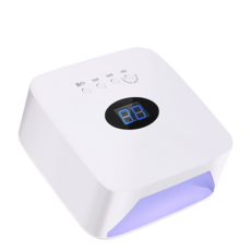 美甲燈 凝膠燈 光療燈 UV燈 智慧感應 無線充電 54W, 1個, 白殼白光, 白殼白光