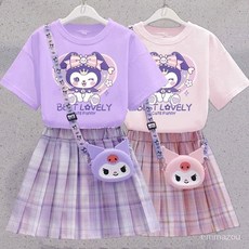 兒童外套 庫洛米裙子女童夏季2025新款兒童學院風連衣裙女孩夏裝短袖jk套裝 GVLA