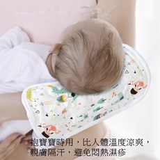 降溫冰珠枕 嬰兒枕頭 授乳枕 哺乳枕 推車枕, 淺藍宇航員冰珠枕