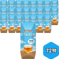 파스퇴르 유기농 보리차, 125ml, 72개
